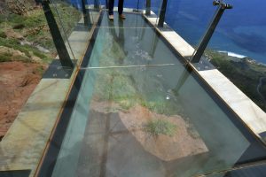 glass floor panels water